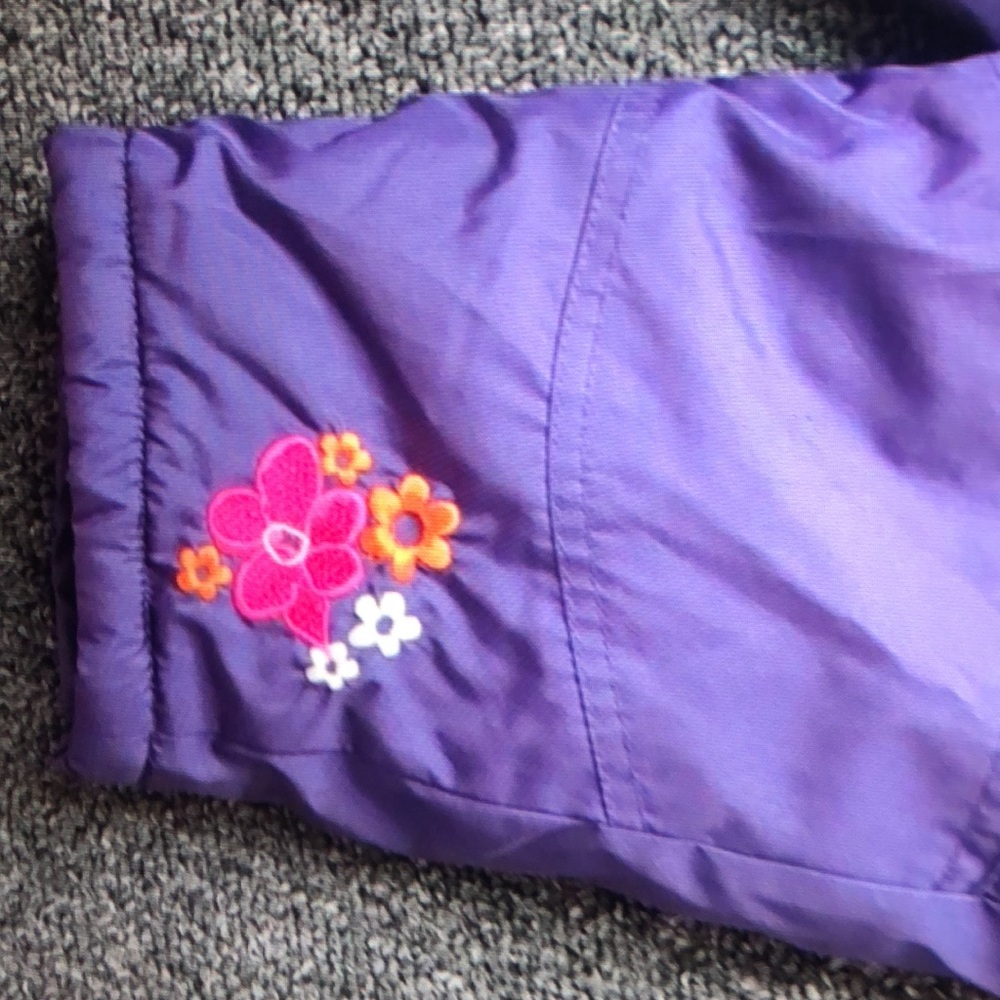 Pacific trail purple flower snow pants bibs ski winter sledding - Picture 2 of 5